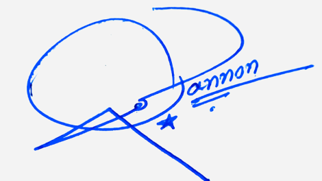 Shannon Name Cursive Handwritten Signature Style Ideas
