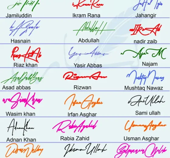 Different Names Signature Collection